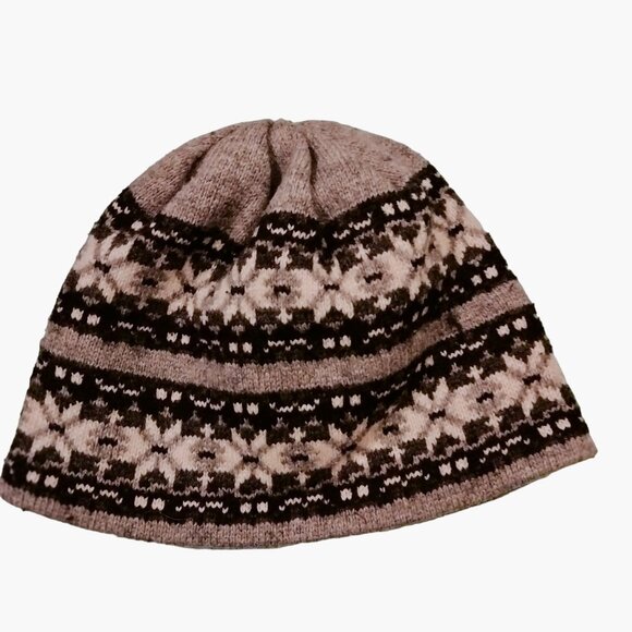 Knit Beanie Hat Eco Friendly Wool Blend Black Gray The Renewable Resource USA - Picture 2 of 7